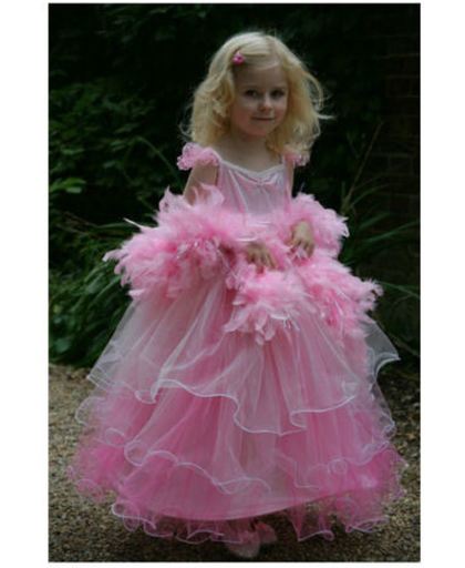 Prinsessen jurk - Frilly Milly Pink - roze - 9/11 jaar - 134/146 cm