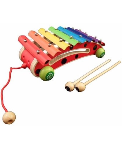 Playwood xylofoon lieveheersbeest op wielen