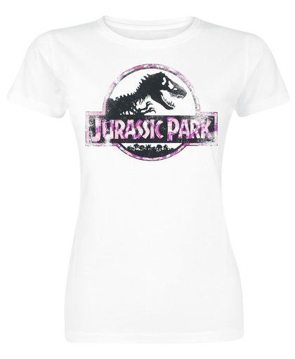 Jurassic Park Camo Logo Girls shirt wit