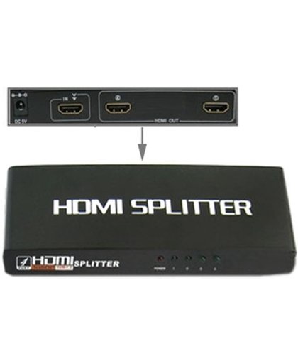 2 Poorts 1080P HDMI Splitter, 1.3 Versie, schakelaar ondersteunt HD TV / Xbox 360 / PS3 etc