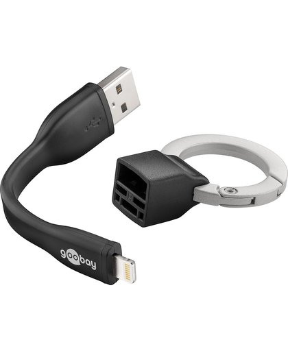 Goobay 71809 Lightning USB 2.0 Zwart kabeladapter/verloopstukje