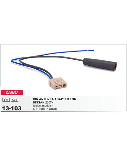 antenne kabel / verloopkabel geschikt voor NISSAN 2007+ (select models) GT13(male) -<gt/> DIN(female) CARAV 13-103