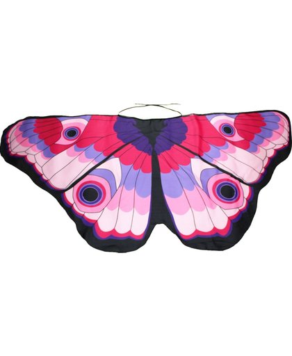Vlinder Vleugels Cape | Roze/Paars| Kinder - Peuter Verkleedkleding
