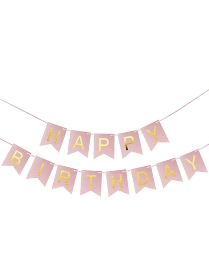 Happy Birthday slinger - verjaardag lichtroze
