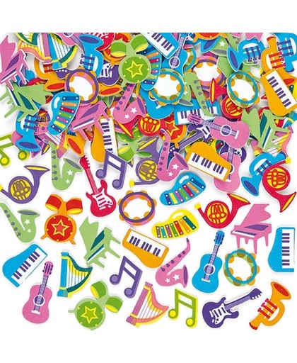 Foam stickers muziekinstrumenten  (100 stuks per verpakking)
