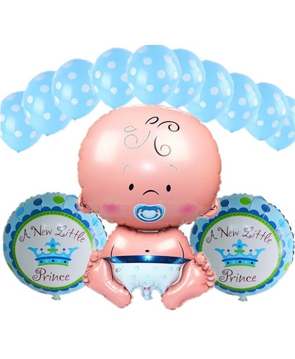 Babyshower Versiering Pakket - Baby Shower Folie Balonnen Set - Geboorte Cadeau Jongen