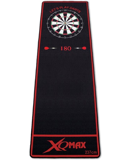 XQMax - dartmat - zwart/rood - 237 x 80 -dart mat