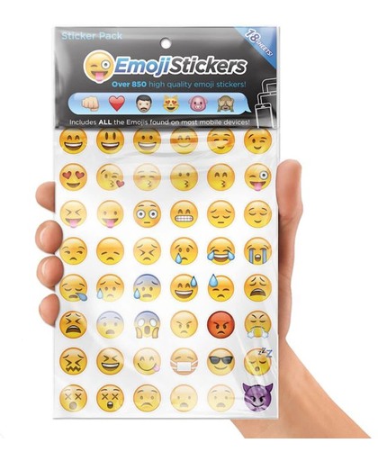 Emoji / Smiley Stickers - 912 Emoticons Stickervel - Papier / Laptop / Knutselen