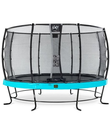 EXIT Elegant Premium trampoline ø427cm with safetynet Deluxe - blue