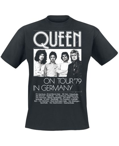 Queen Germany Tour 79 T-shirt zwart