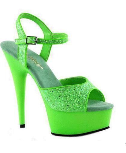 Neon groene glitter sandalen Caydence 39