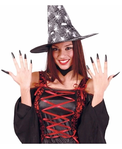 Halloween - Halloween zwarte lange kunstnagels