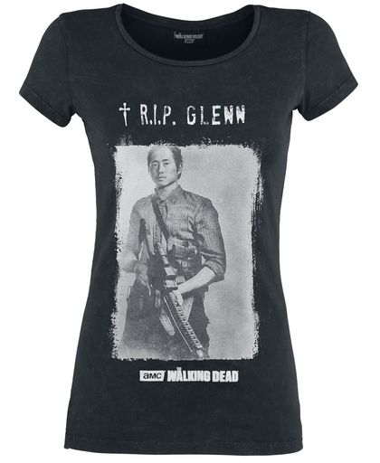 The Walking Dead RIP Glenn Girls shirt grijs