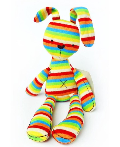 Regenboog Konijn - Rainbow Bunny - Knuffel 50 cm.