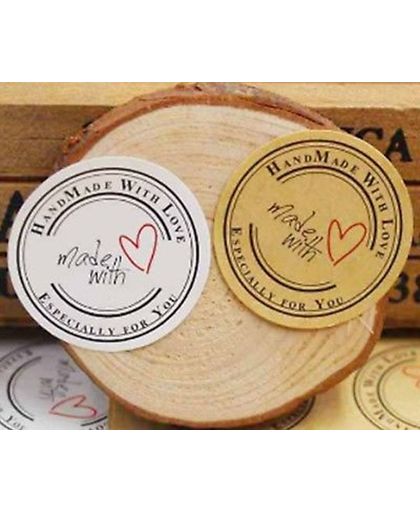 LeuksteWinkeltje Stickers Made with Love cadeaustickers - 20 stuks