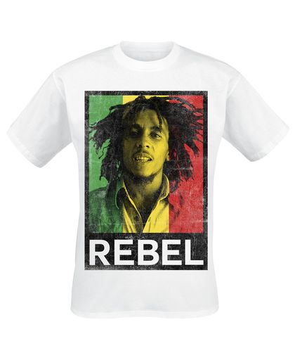 Marley, Bob Rasta Rebel T-shirt wit