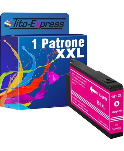 Tito-Express PlatinumSerie PlatinumSerie® 1 Cartridge XXL Magenta Compatible voor HP 951, HP Officejet 8100 eprinter HP Officejet Pro 8600 E-All-In-One HP Officejet Pro 8600 Plus e-All-In-One HP Officejet Pro 8600 Premium e-All-In-One