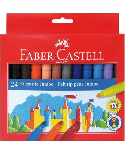 Viltstiften Faber Castell Jumbo 24 stuks karton etui