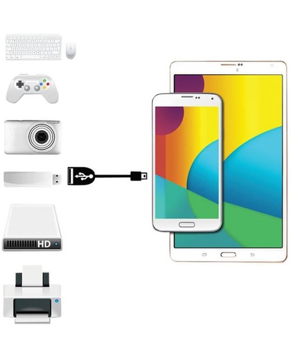 USB / OTG kabel om cardreader. keyboard. muis etc. aan te sluiten op uw Samsung Galaxy smartphone of tablet.