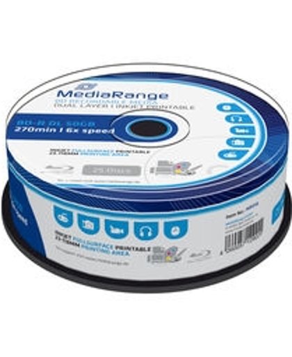 MediaRange MR510 BD-R DL 50GB 25stuk(s) Lees/schrijf blu-ray disc