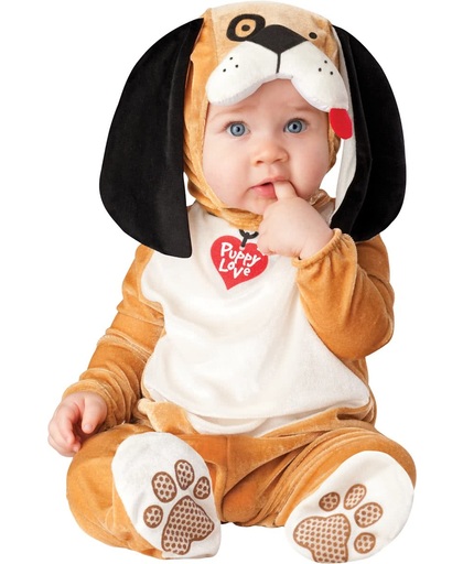 Premium puppy kostuum voor baby's - Verkleedkleding - Maat 50/68 (0/6 maanden)
