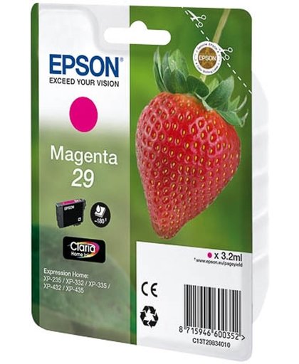 Epson 29 M inktcartridge Magenta 3,2 ml 180 pagina's