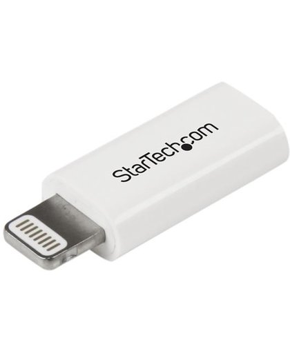 StarTech.com Witte Apple 8-polige Lightning-connector naar Micro USB-adapter voor iPhone / iPod / iPad kabeladapter/verloopstukje
