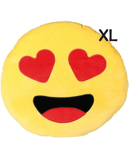 Emoji - Emoticon - Smiley - XL - kussen - "Verliefd"