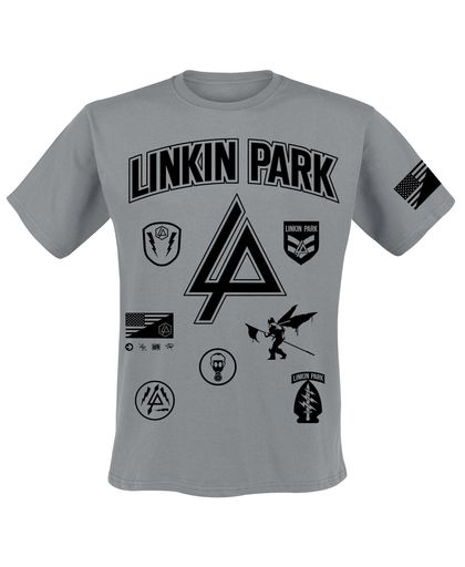 Linkin Park Patches T-shirt grijs