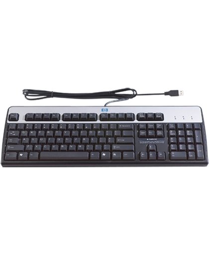 HP USB Standard Keyboard Zwart, Zilver