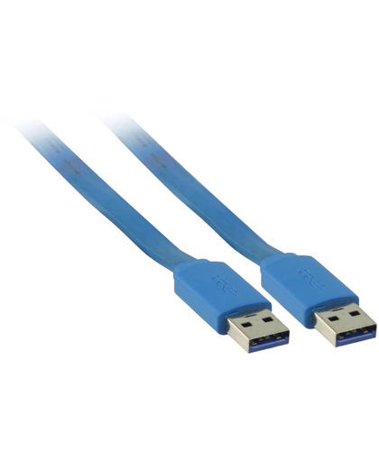 USB 3.0 A - Platte kabel A 2.00 m
