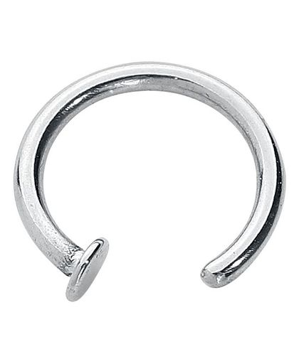 Steel Basicline® Open Nose Ring Piercing zilverkleurig