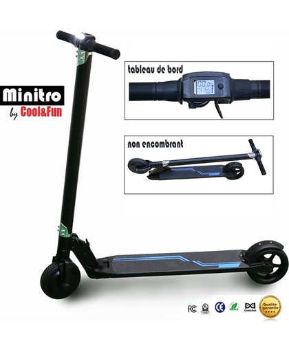 Minitro elektrische scooter, mini elektrische scooter Zwart