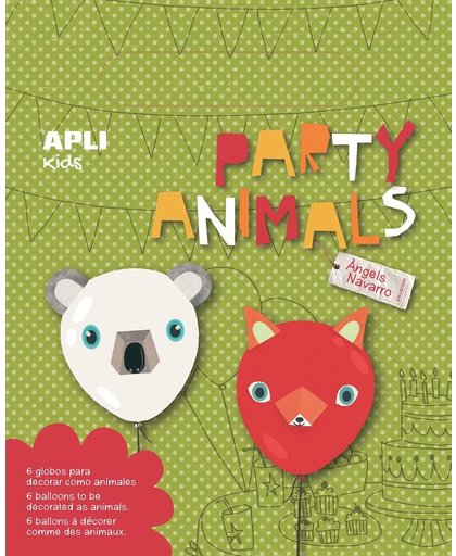 6x Apli Kids ballonnen Party Animals, blister met 6 stuks