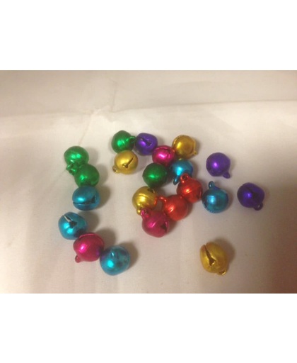 Klein gekleurde belletjes, circa 150 stuks, 0,5 cm