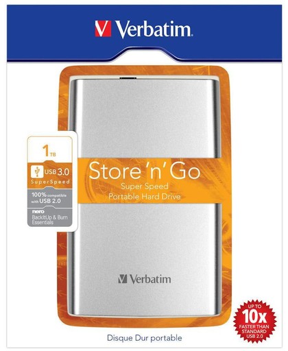 Verbatim Store 'n' Go 1000GB Zilver externe harde schijf