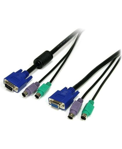 StarTech.com SVPS23N1_50 15.2m Zwart toetsenbord-video-muis (kvm) kabel
