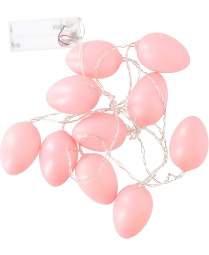 Roze paaseieren met LED aan snoer - Pasen feestverlichting