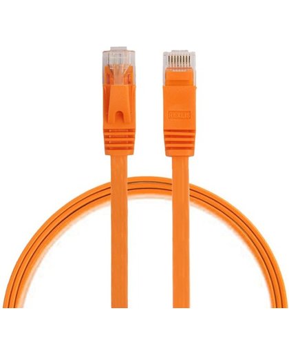 0.5m CAT6 Ultra dunne Flat Ethernet netwerk LAN kabel (1000Mbps) - Oranje