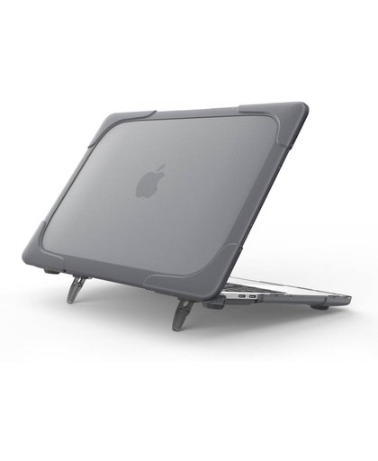 Sterke hardcase hoes met pootjes MacBook Pro 13 inch (2016-2018) grijs