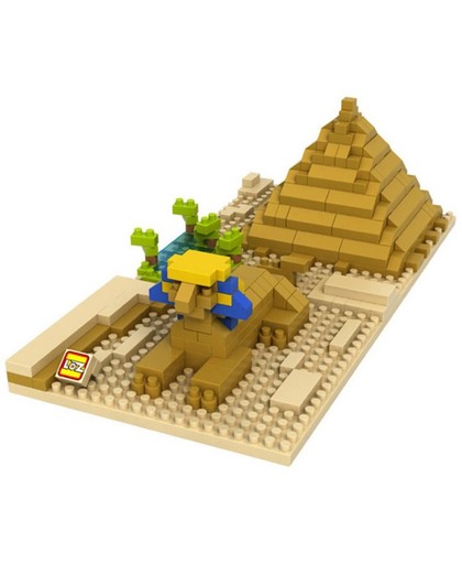 Sphinx Egypte Piramide LOZ Blokken 3D 9376