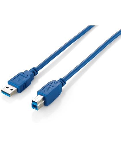 Equip USB A / USB B 3.0 1.0m 1m USB A USB B Mannelijk Mannelijk Blauw USB-kabel