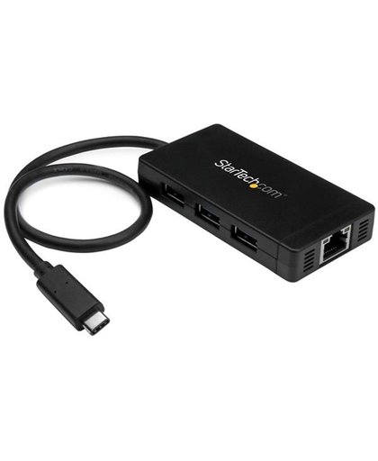 StarTech.com 3 Poorts USB 3.0 Hub met Gigabit Ethernet USB-C inclusief voedingsadapter