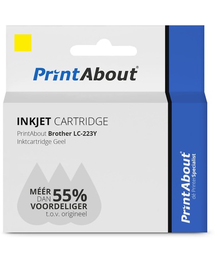 PrintAbout - Inktcartridge / Alternatief voor de Brother LC-223Y / Geel
