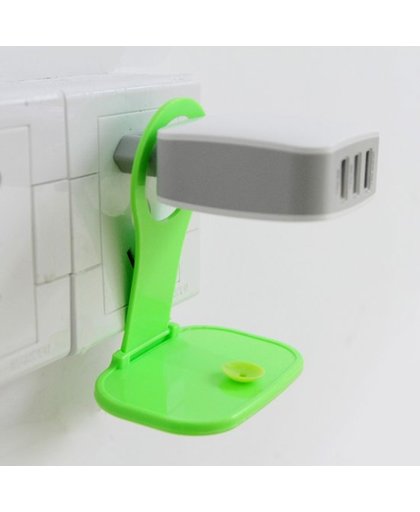 GadgetBay Opvouwbare oplaad hanger Groen & Oranje Universele houder met zuignap