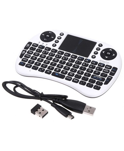 Mini-draadloos toetsenbord White met Airmouse