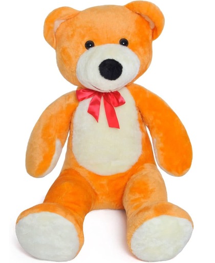 Grote knuffelbeer - Teddybeer - oranje - 105 cm