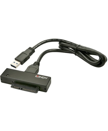 Lindy 42713 USB 3.1 A SATA Zwart kabeladapter/verloopstukje