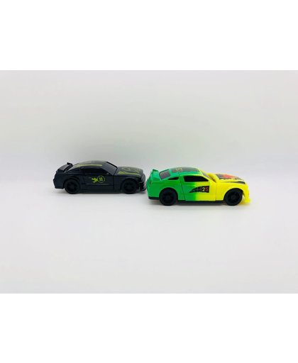 Fastcrash Cars 1:64 (Groen & Zwart) Set van 2
