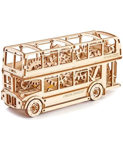 Wooden City Modelbouw Hout Londense bus
